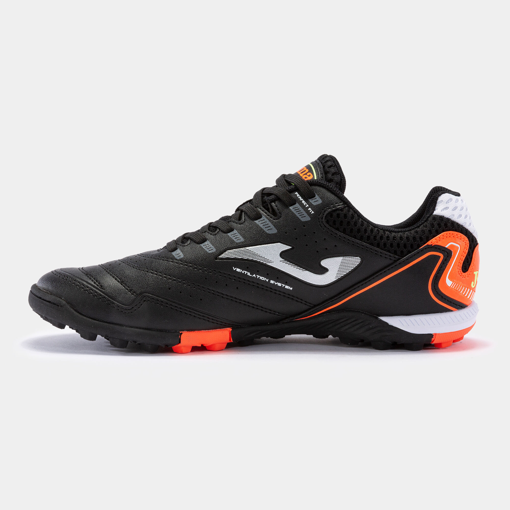 Chaussures football Maxima 23 moquette - turf noir orange