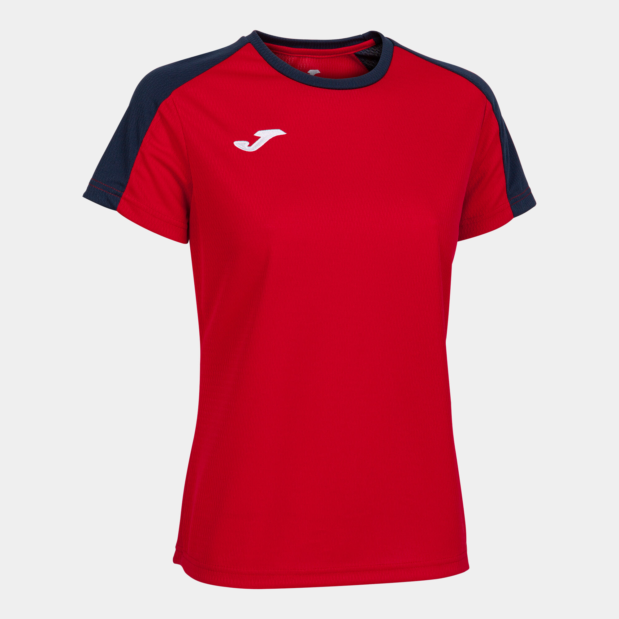 T-shirt manga curta mulher Eco Championship vermelho azul marinho
