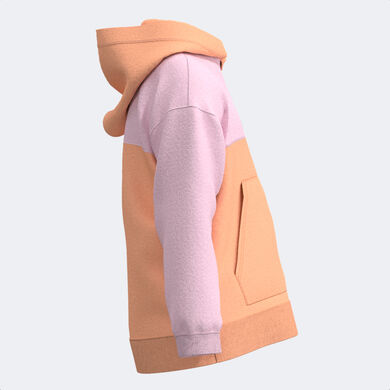 Hooded sweater girl Park orange pink