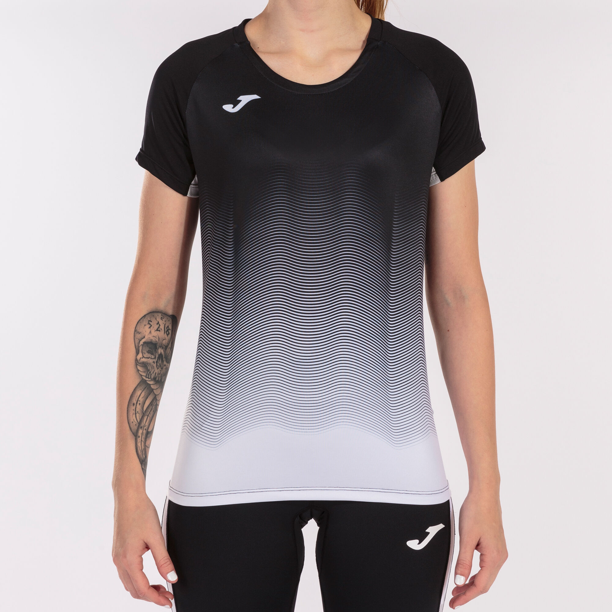 Shirt short sleeve woman Elite VII black white gray