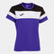 Maillot manches courtes femme Crew IV violet noir blanc