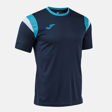 Camiseta manga corta hombre Terra dark navy turquesa fl&uacute;or