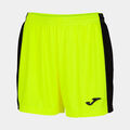 Short mujer Maxi amarillo flúor negro