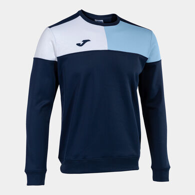 SWEATSHIRT MANN CREW V MARINEBLAU HIMMELSBLAU WEIß