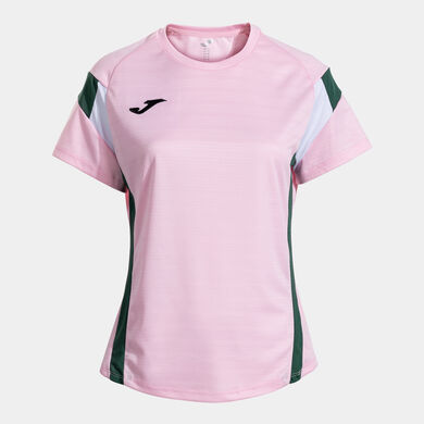 Maglia maniche corte donna Montreal rosa verde