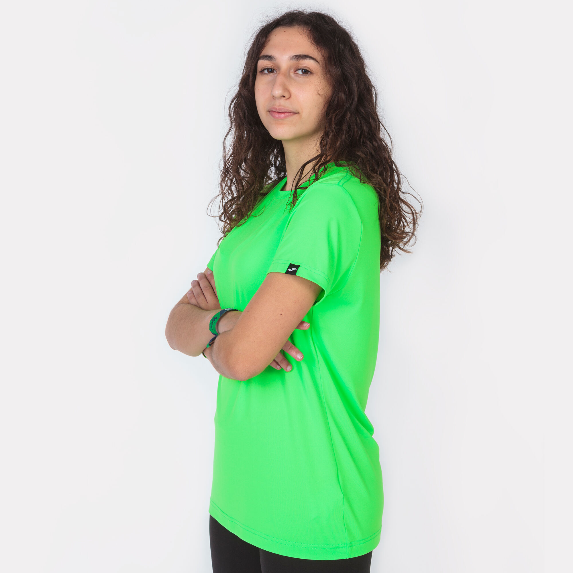 MAILLOT MANCHES COURTES FEMME TORNEO VERT FLUO