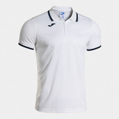 Polo shirt short-sleeve man Combi Premium white navy blue