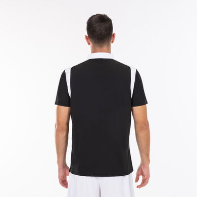Polo shirt short-sleeve man Championship V black white