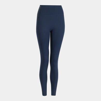 Long tights woman Indoor gym navy blue