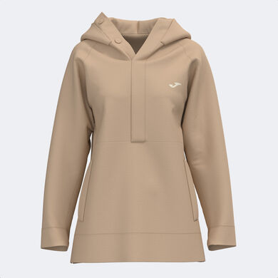Hooded sweater woman Soft beige