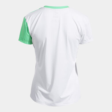 Tricou cu m&acirc;necă scurtă damă Challenge alb verde