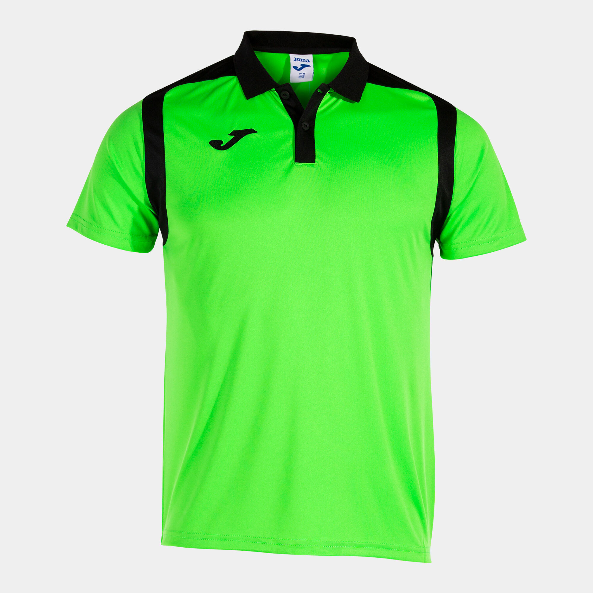 Polo manches courtes homme Championship V vert fluo noir JOMA