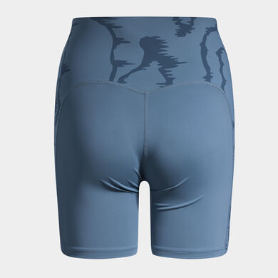 Mallas cortas mujer Indoor Gym azul naranja