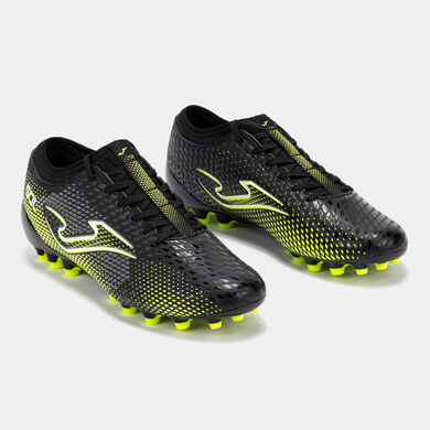Botas f&uacute;tbol Gol 25 c&eacute;sped artificial AG negro amarillo fl&uacute;or