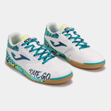 Scarpe calcio a 5 Dz-7 25 Dyego Zuffo indoor bianco blu