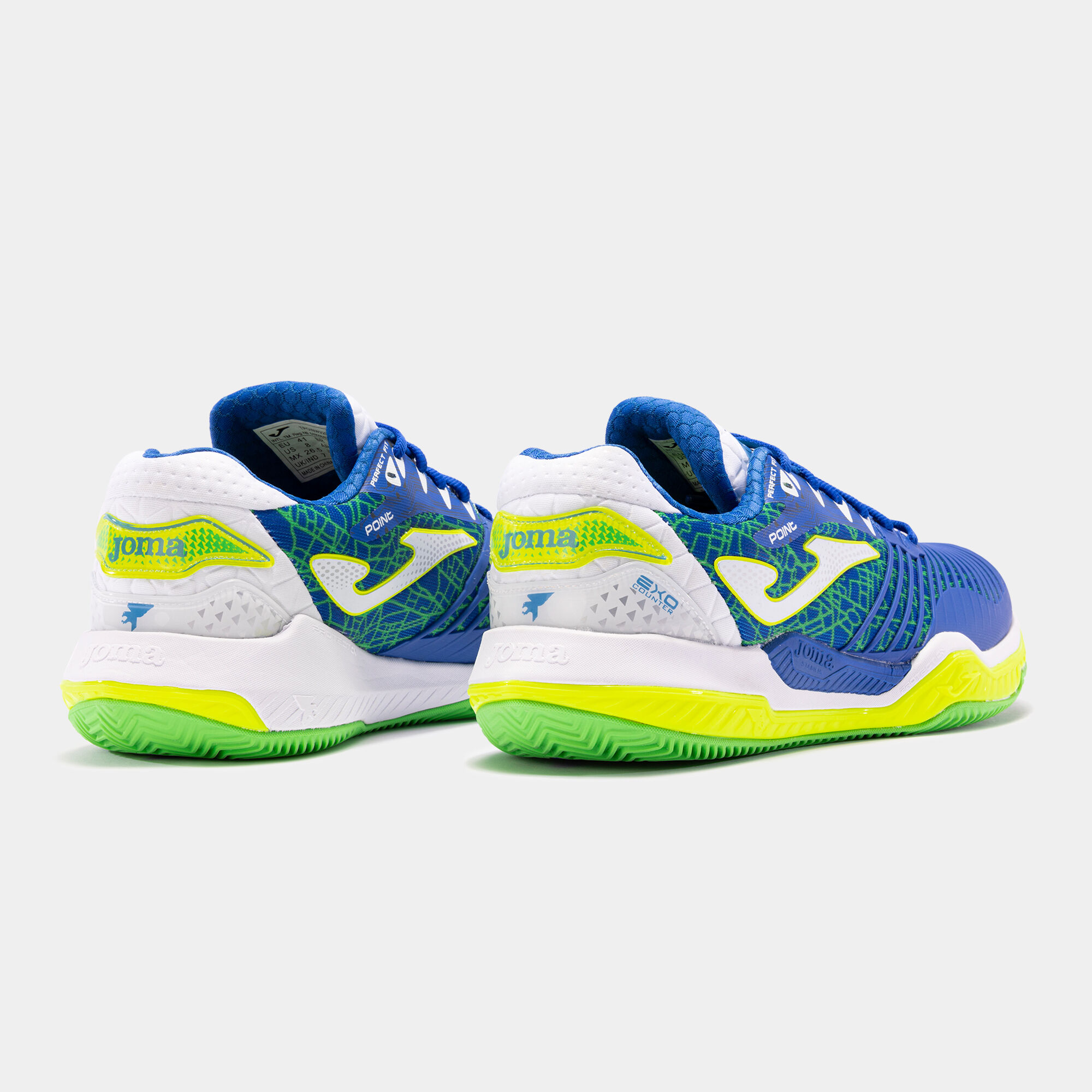 Shoes Point 22 clay unisex royal blue fluorescent yellow