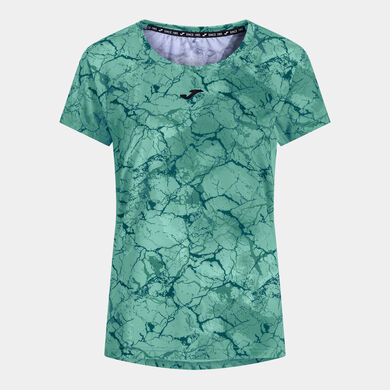 Shirt short sleeve woman R-Nature turquoise