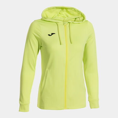 Geaca cu gluga damă Sculpture II verde lamâie