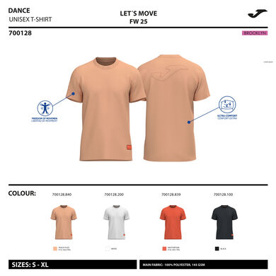 Camiseta manga corta unisex Step coral