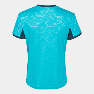 Maillot manches courtes femme Toletum II turquoise fluo bleu marine