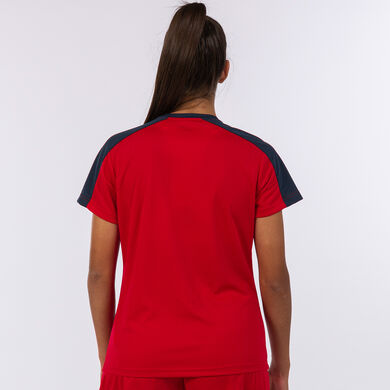 Tricou cu mânecă scurtă damă Eco Championship roșu bleumarin