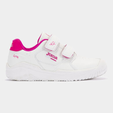 Pantofi sport casual Ginkana Jr 24 junior alb fucsia