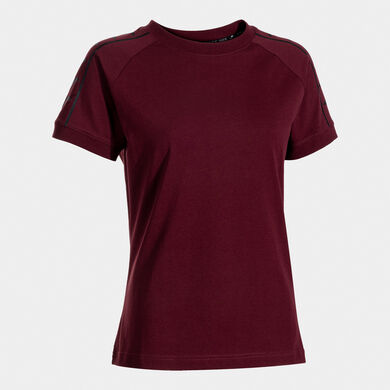 Camiseta manga corta mujer Heroic burdeos negro