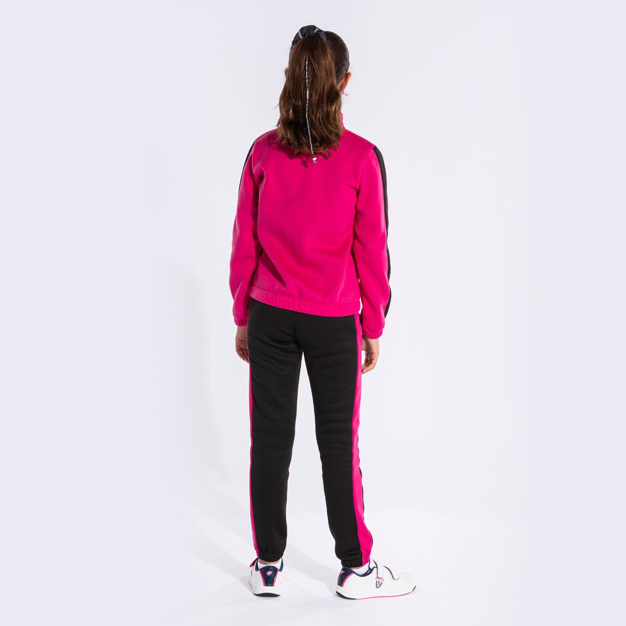Chandal nina Stripe fucsia negro