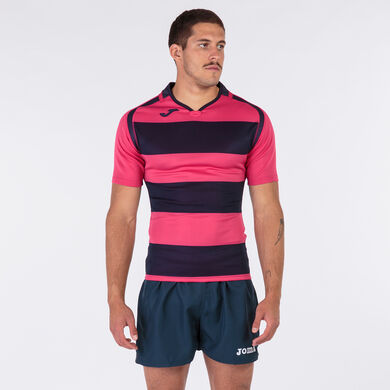 Camiseta manga corta hombre Prorugby II morado rosa