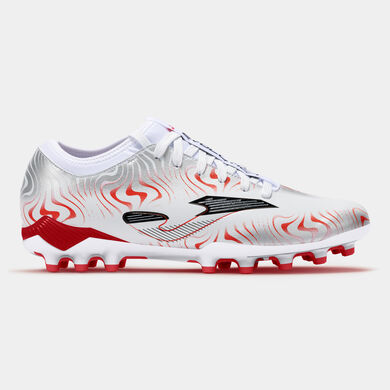 Botas fútbol Evolution 25 césped artificial AG blanco