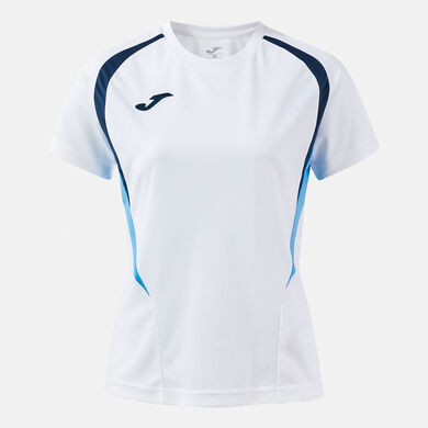 Tricou cu m&acirc;necă scurtă damă Championship 20 alb albastru deschis