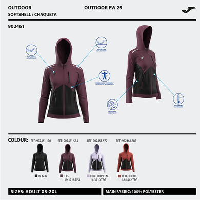 Soft shell woman Explorer burgundy