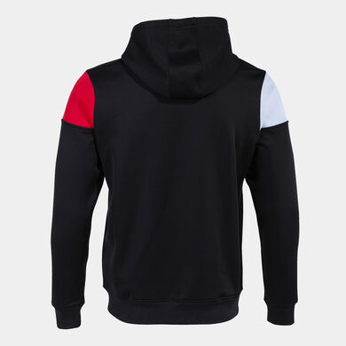 Casaco com capuz homem Crew V preto vermelho branco
