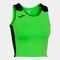 Top mujer Record II verde flúor negro
