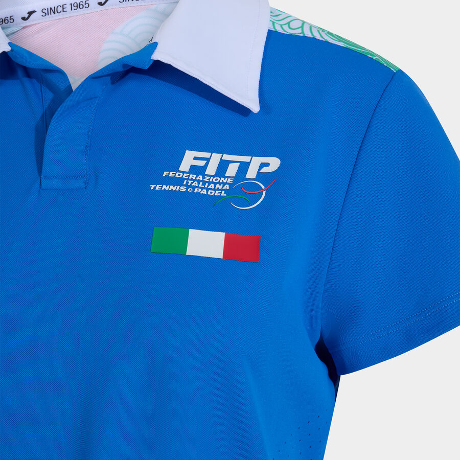 POLO MANGA CORTA MUJER COMP. OFI. FED. ITALIA TENIS Y PADEL