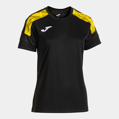 T-shirt maniche corte donna Championship VIII nero giallo