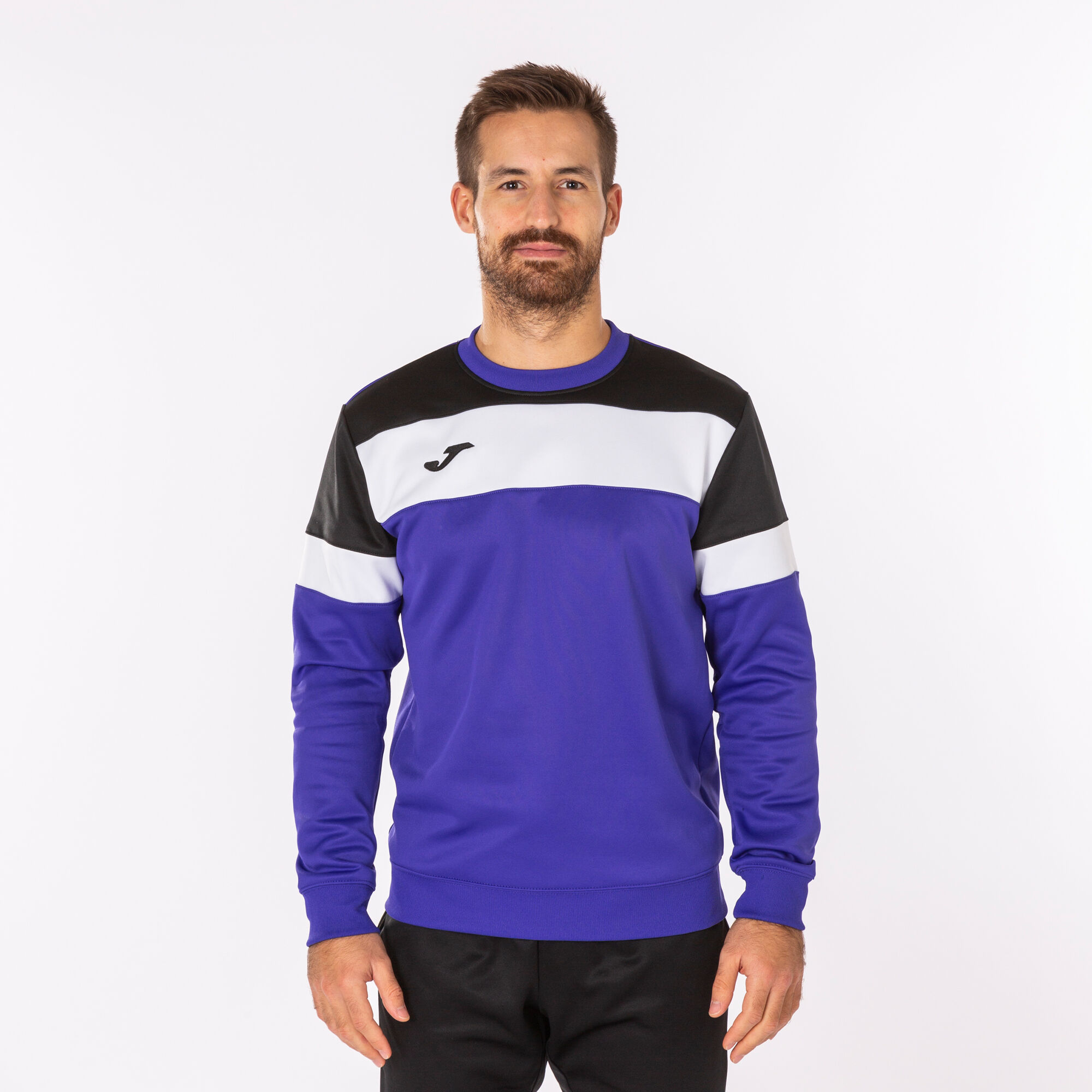 Sweatshirt man Crew IV purple black white | JOMA®