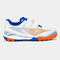 Botas f&uacute;tbol Supercopa Jr 26 moqueta - turf junior blanco