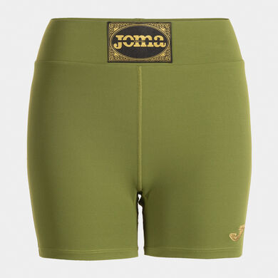 Short tights woman combat green