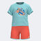 Ensemble junior Kids Camp bleu corail