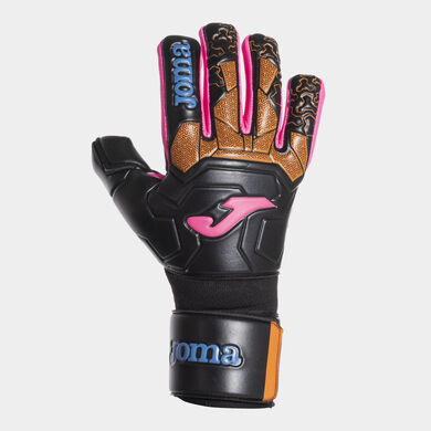 Guantes portero fútbol Brave negro rosa