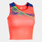 Top femme Elite X corail fluo bleu roi
