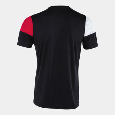 Tricou cu mânecă scurtă bărbaȚi Crew V negru roșu alb