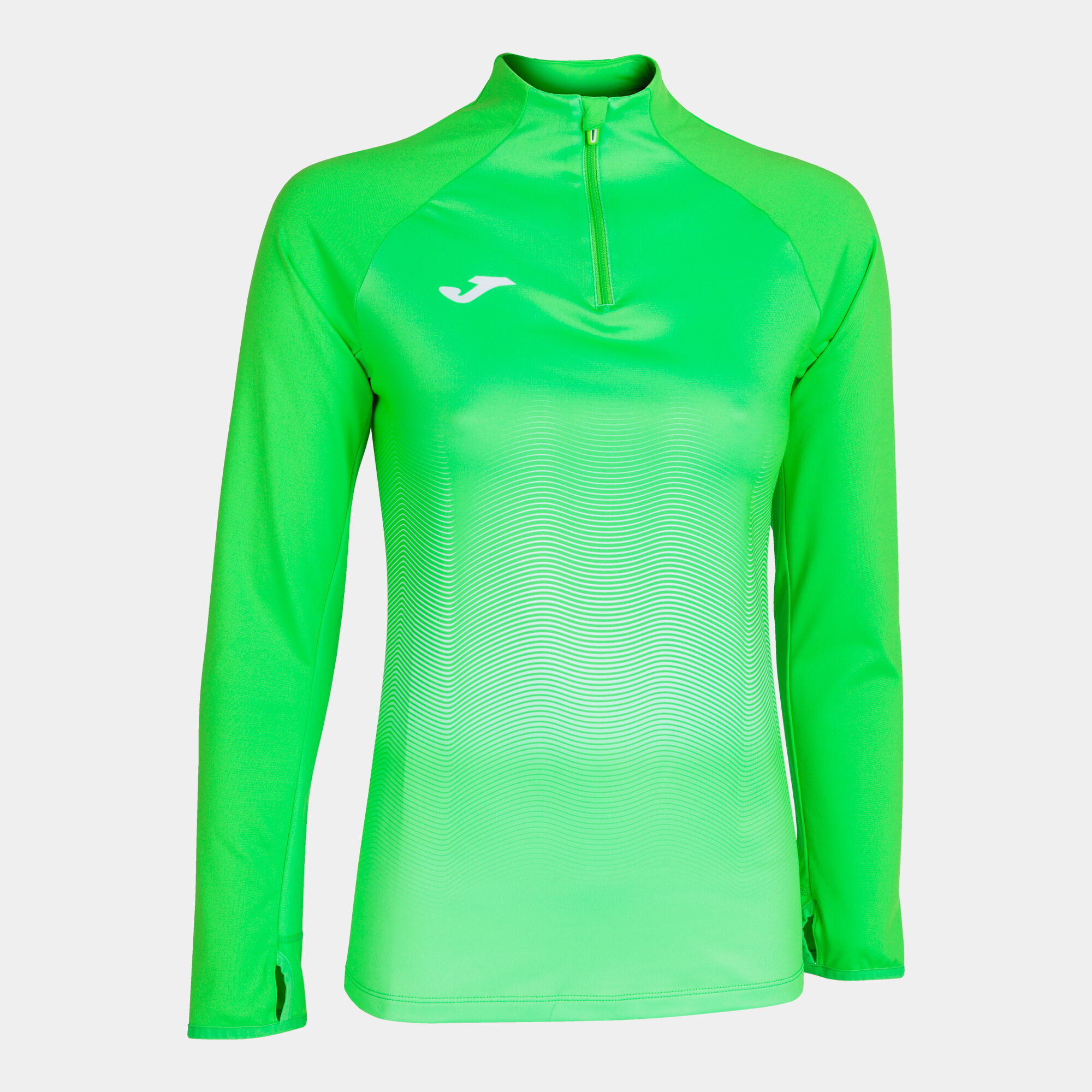 Sweat-shirt femme Elite VII vert fluo blanc