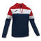 Felpa con cappuccio donna Crew IV blu navy rosso bianco