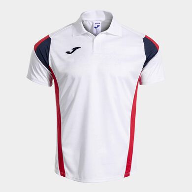 Polo shirt short-sleeve man Montreal white red