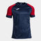 Camiseta manga corta hombre Performance Handball dark navy rojo