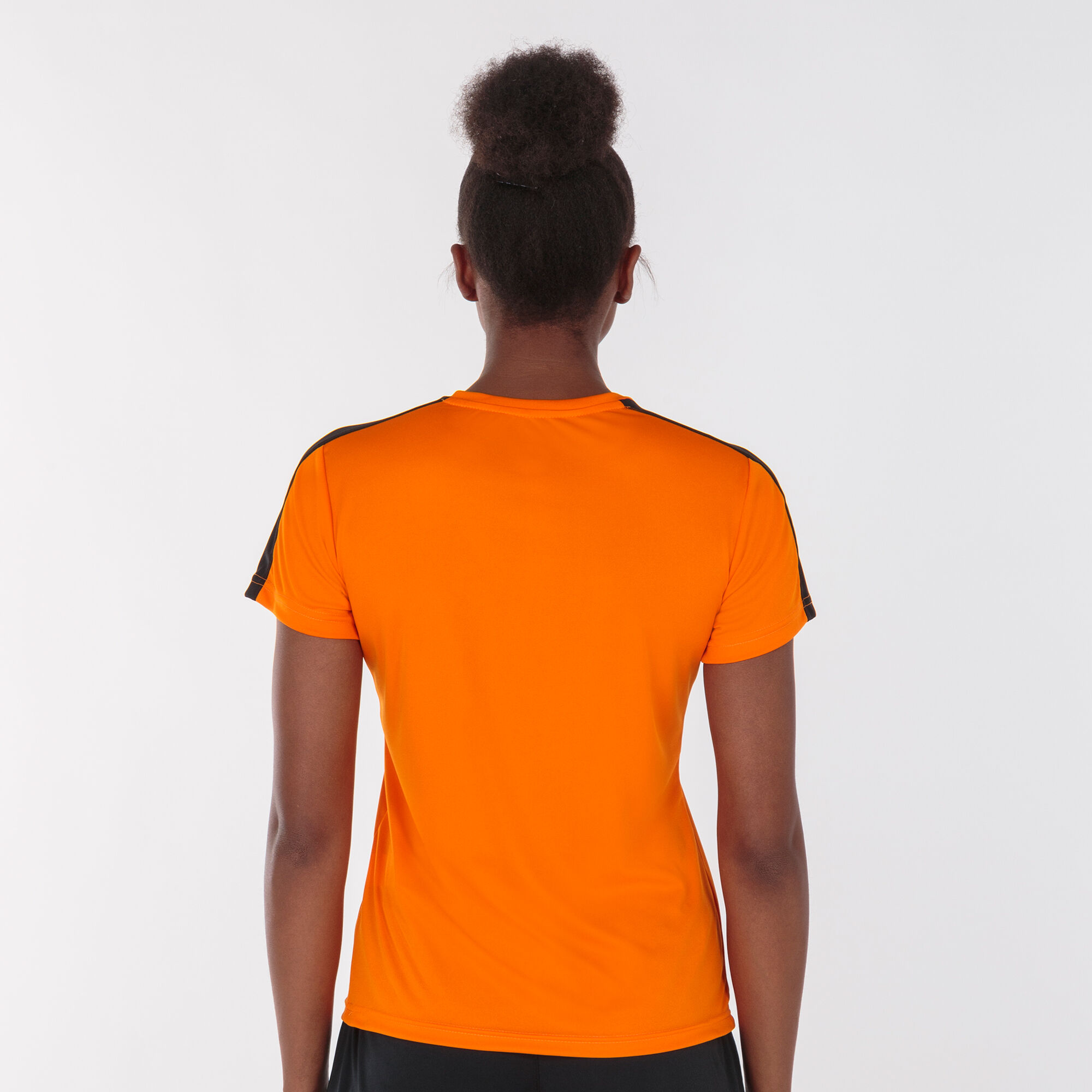 T-shirt manga curta mulher Academy III laranja preto