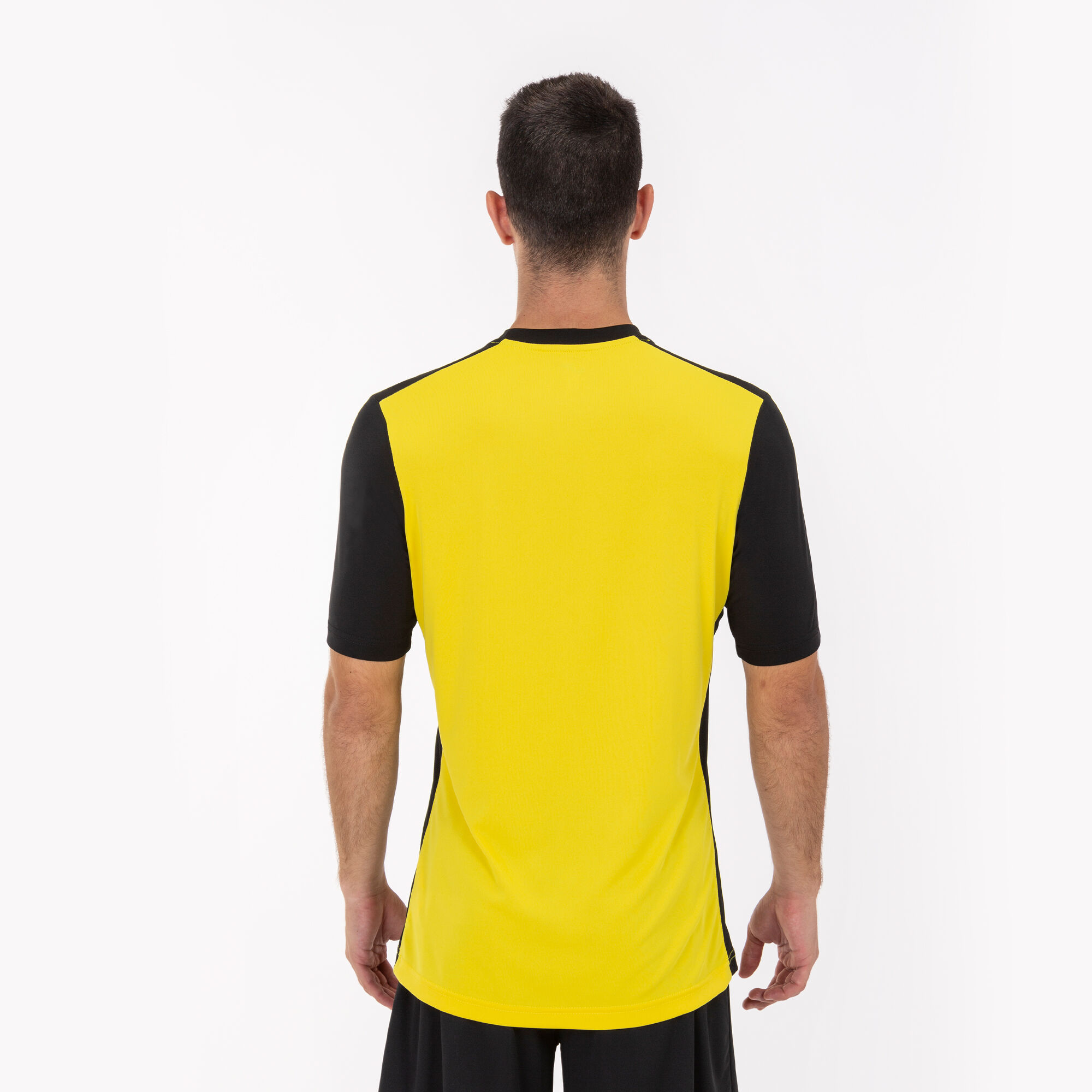 Camiseta manga corta hombre Flag negro amarillo