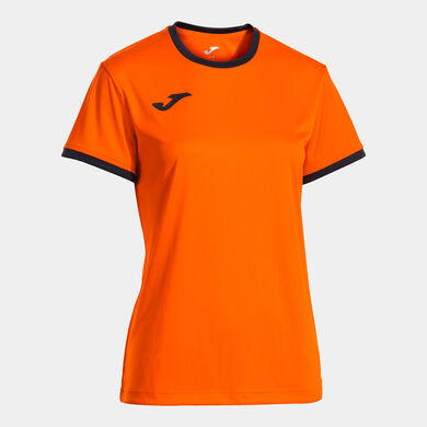 Shirt short sleeve woman COMBI PREMIUM orange black